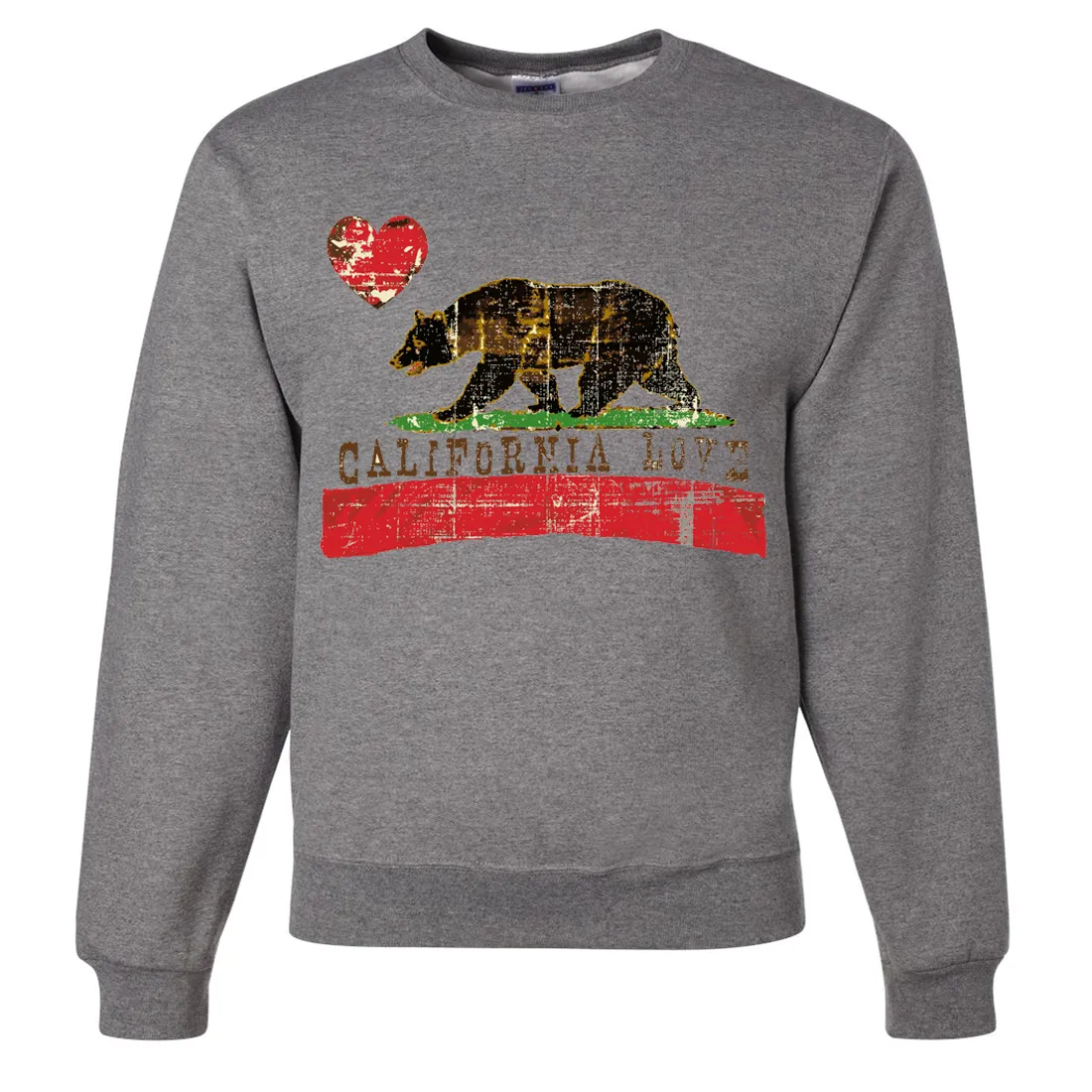 California Love Distressed Crewneck Sweatshirt