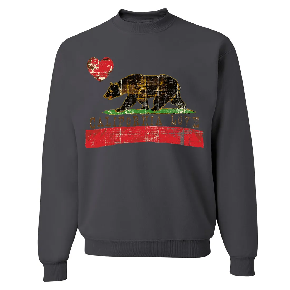 California Love Distressed Crewneck Sweatshirt