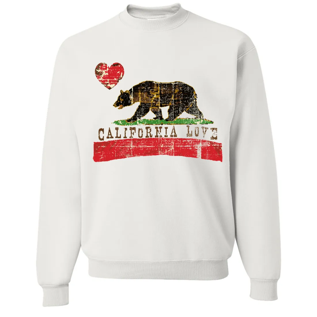 California Love Distressed Crewneck Sweatshirt