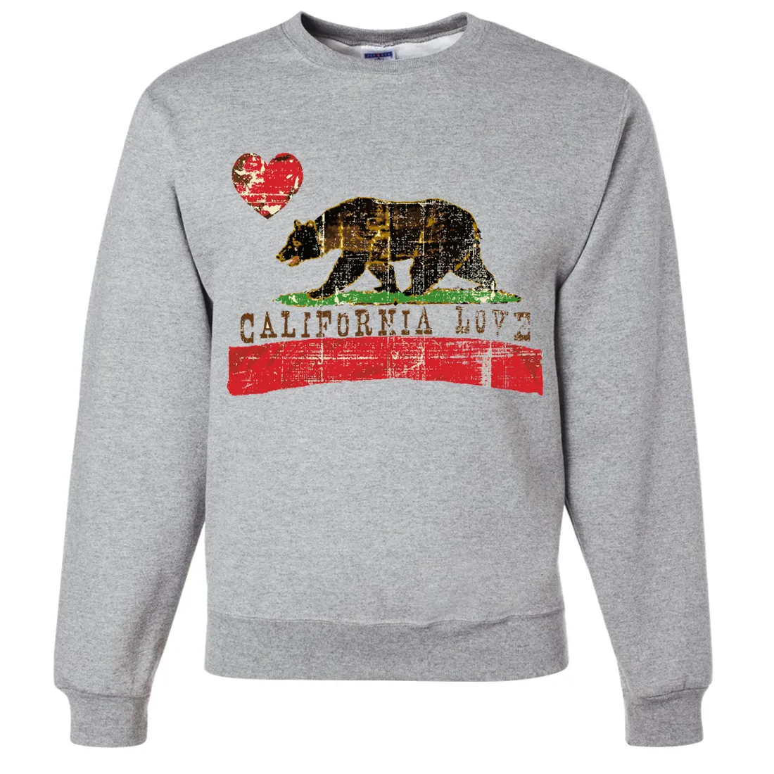 California Love Distressed Crewneck Sweatshirt