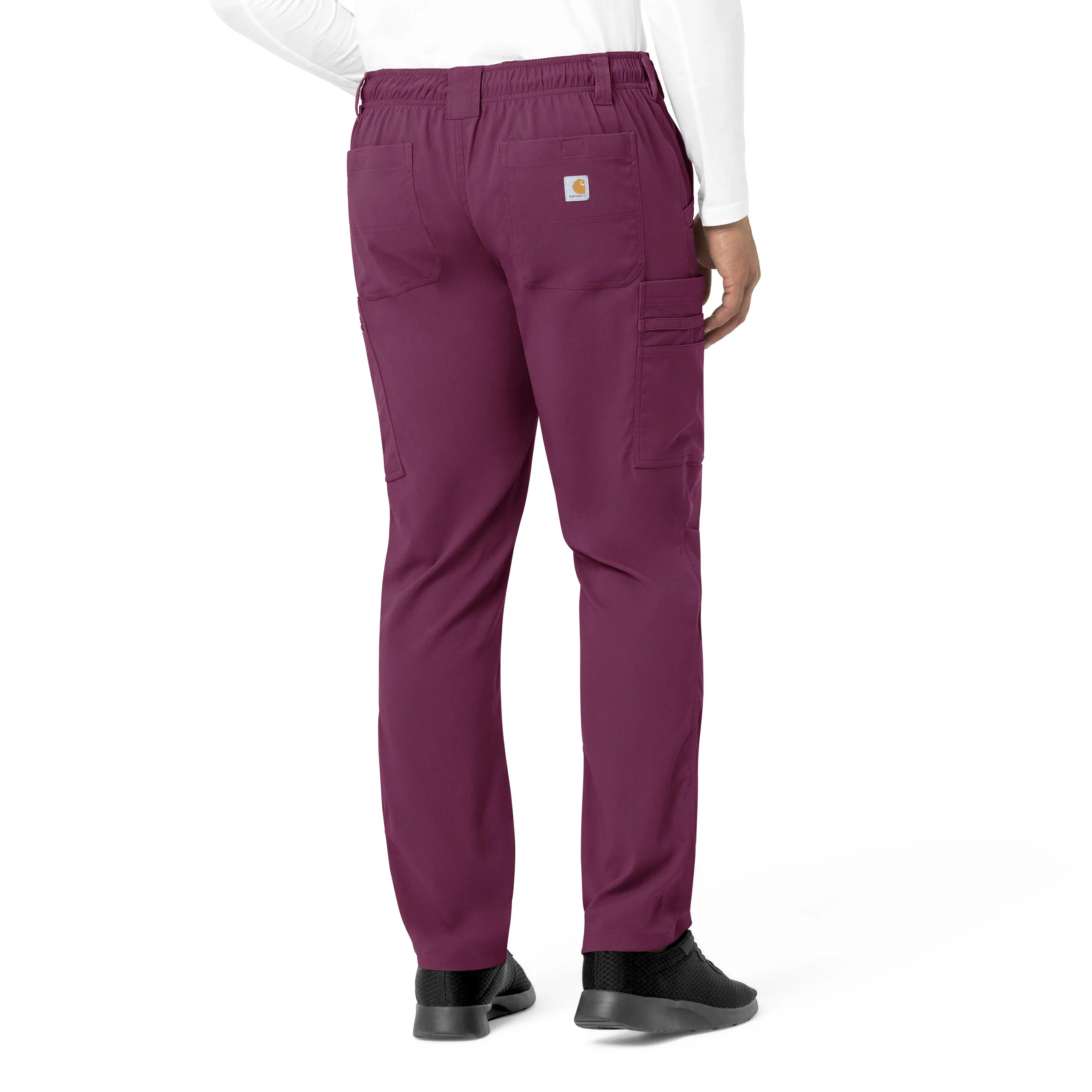 Carhartt Rugged Flex Peak Men's Straight Leg Cargo Scrub Pant - Wine