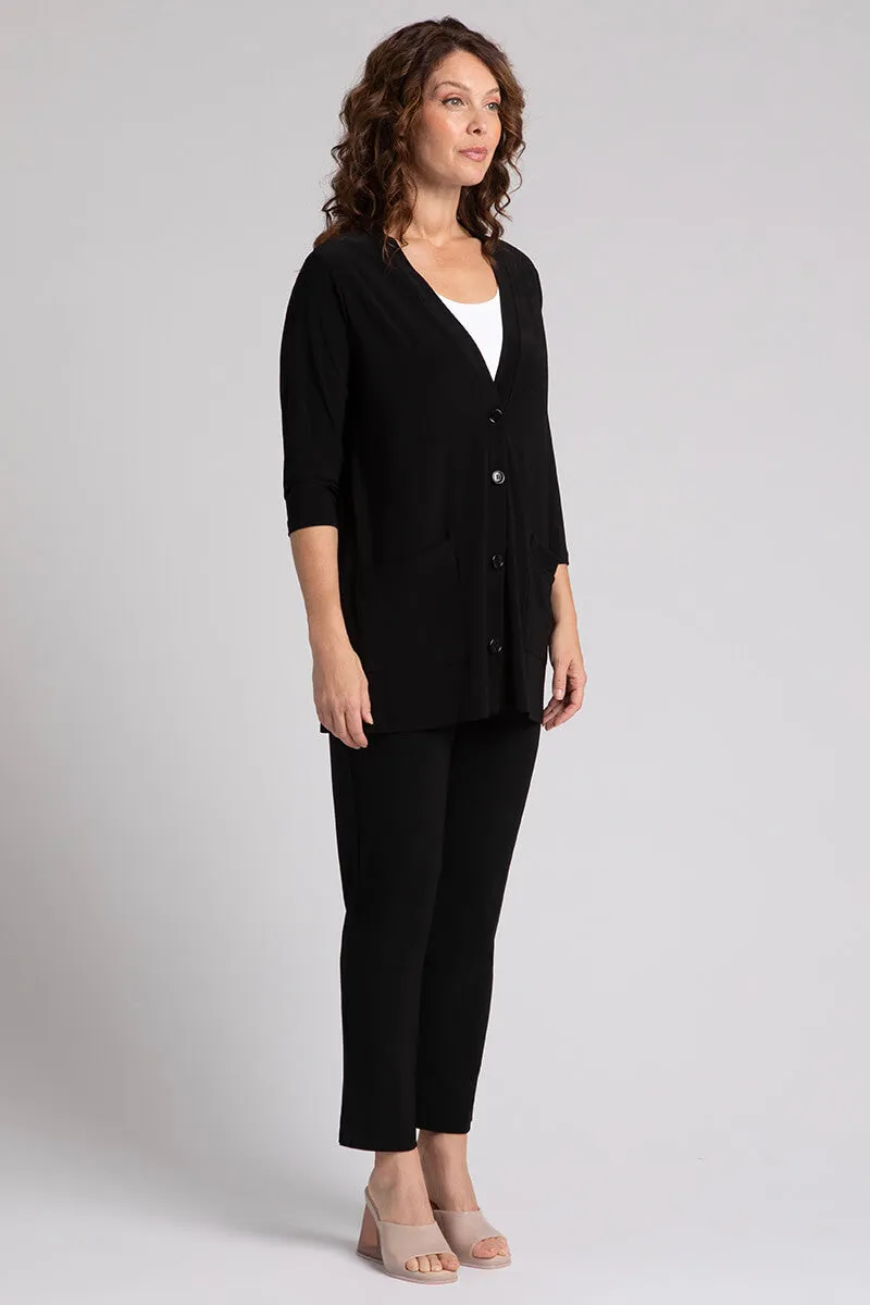 Classic Button Cardigan | Black