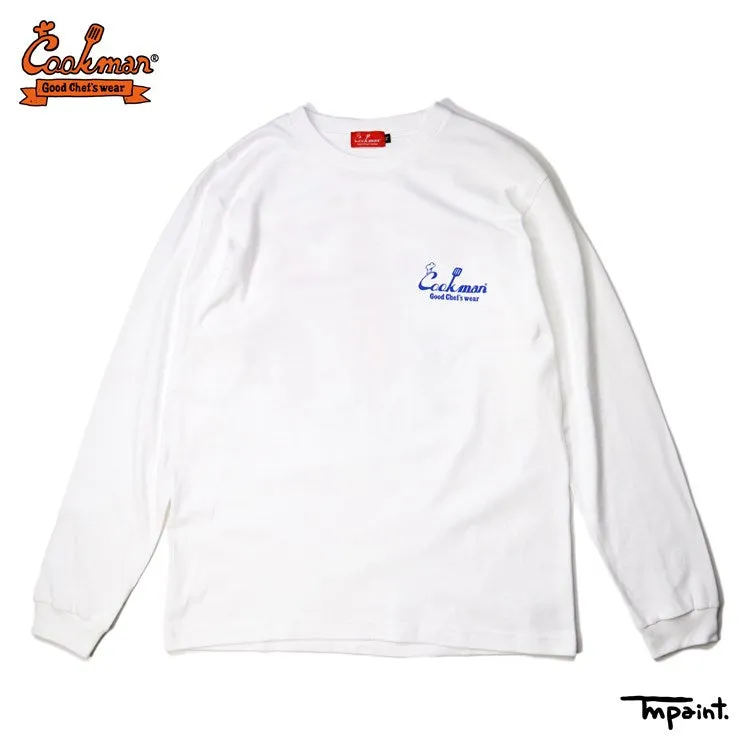 Cookman Long Sleeve Tees - TM Paint Hot Dog : White