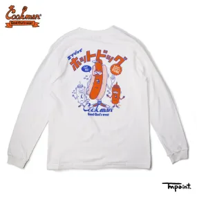 Cookman Long Sleeve Tees - TM Paint Hot Dog : White