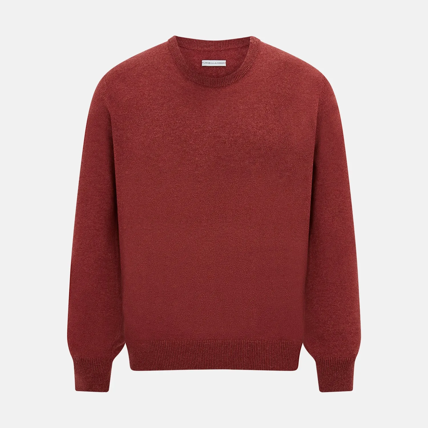 Crimson Red Cashmere Round Neck Jumper