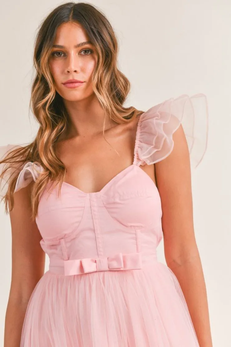 Daphne Organza Maxi Dress - Pink