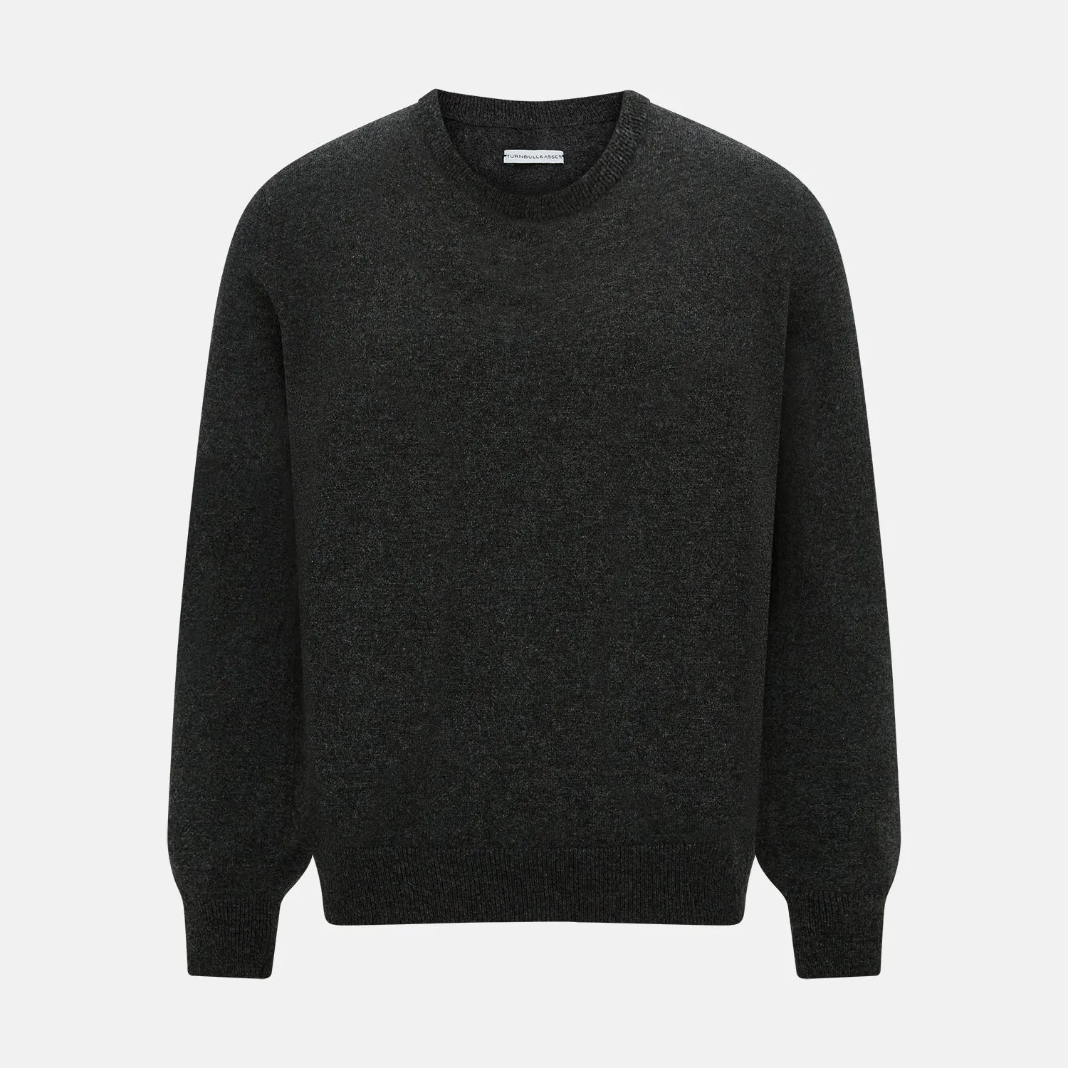 Dark Grey Cashmere Round Neck Jumper