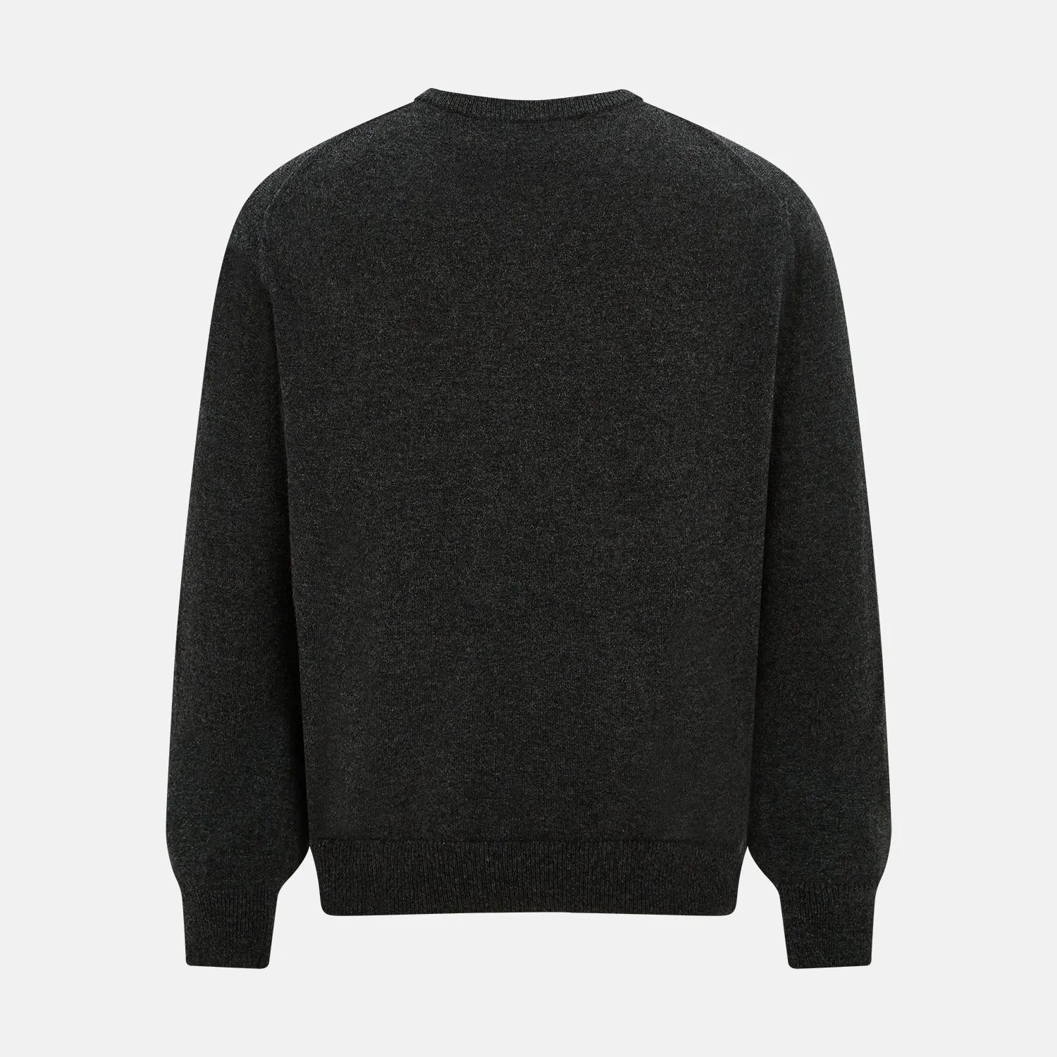 Dark Grey Cashmere Round Neck Jumper