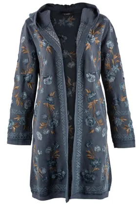 Driftwood Shelly Hooded Cardigan - Ocean