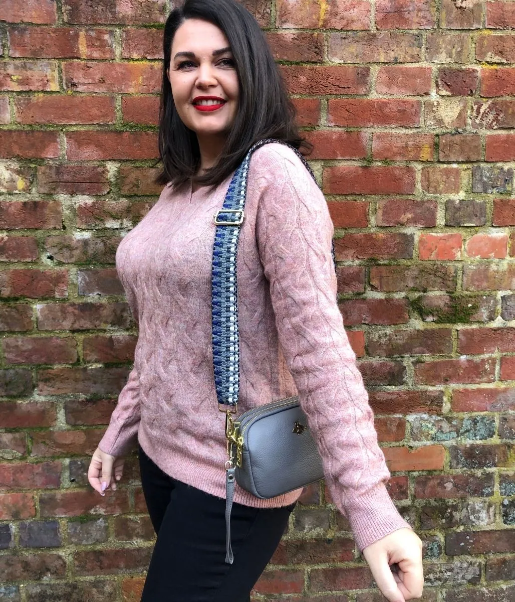 Dusky Pink Cable Twist Jumper