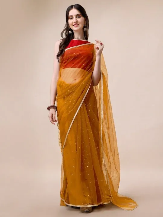 Embellished Net Saree