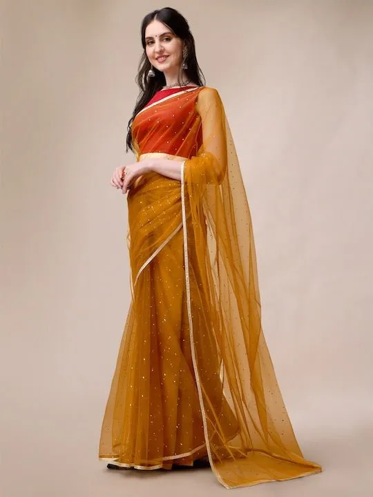 Embellished Net Saree