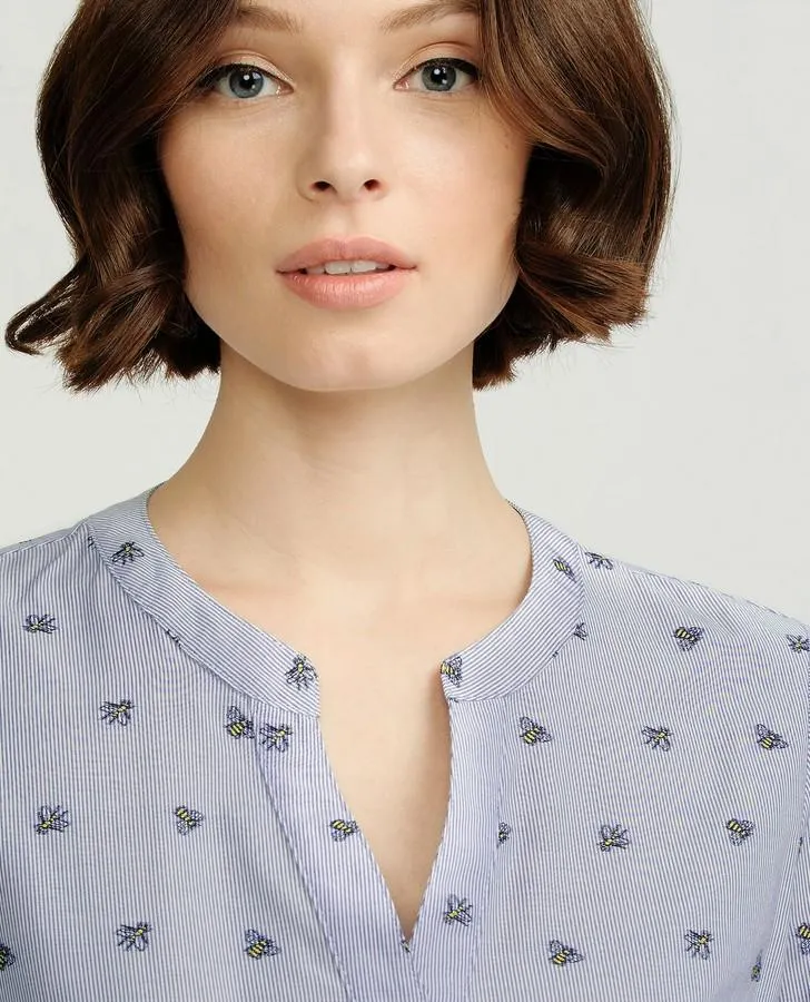 Embroidered Buzzing Bees Blouse