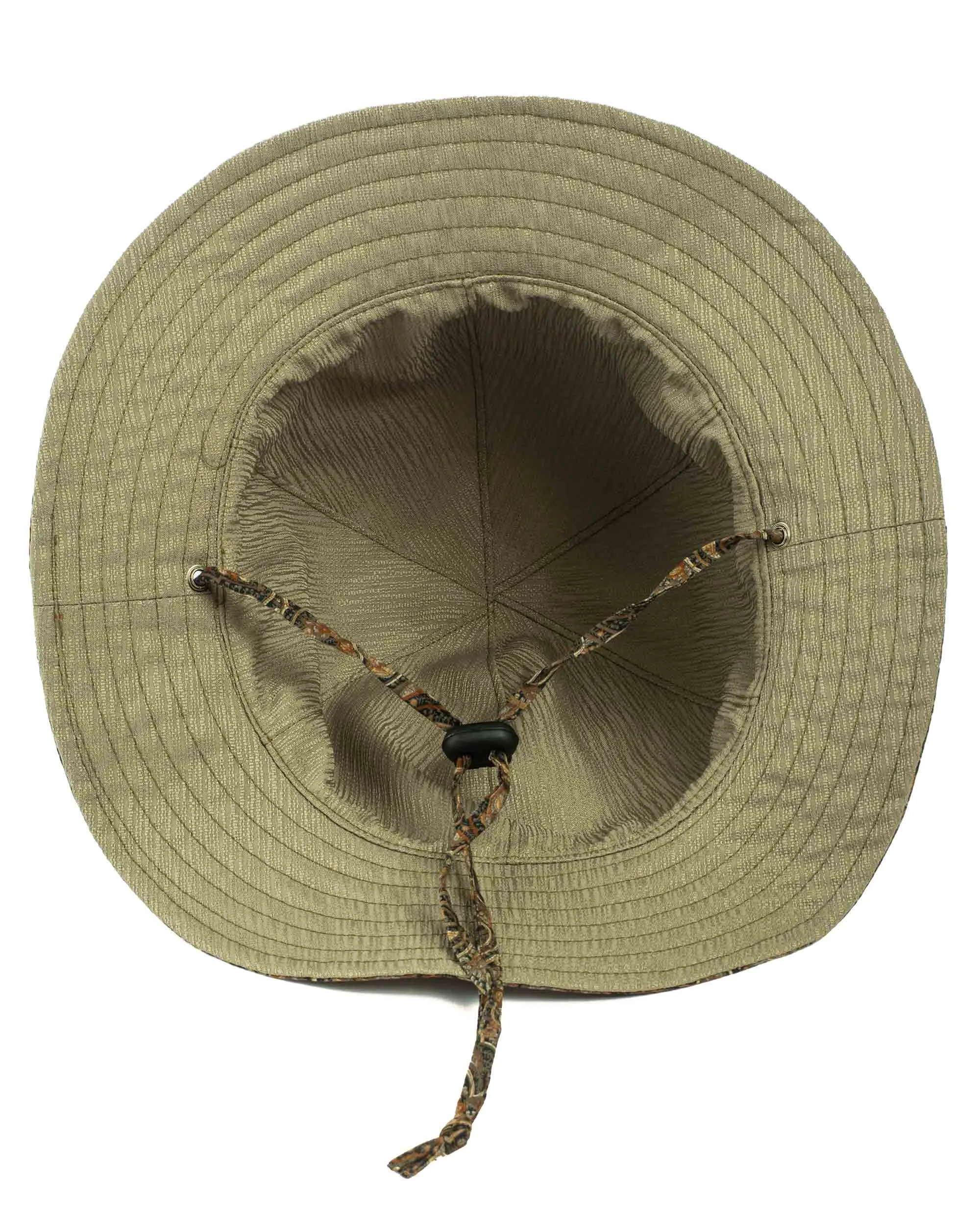 Found Feather Military Sun Hat (Reversible) Paisley   Yoryu Wasabi