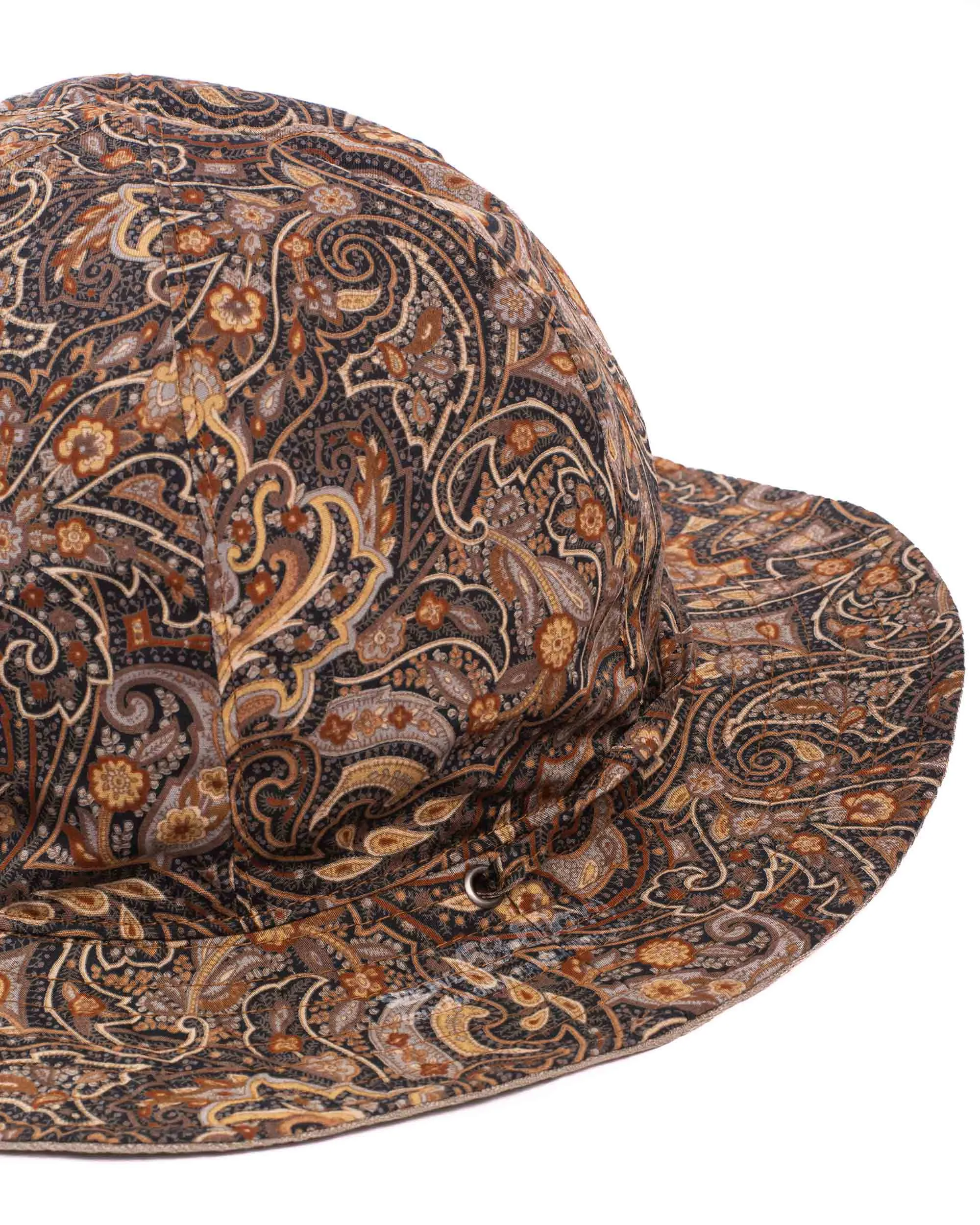 Found Feather Military Sun Hat (Reversible) Paisley   Yoryu Wasabi