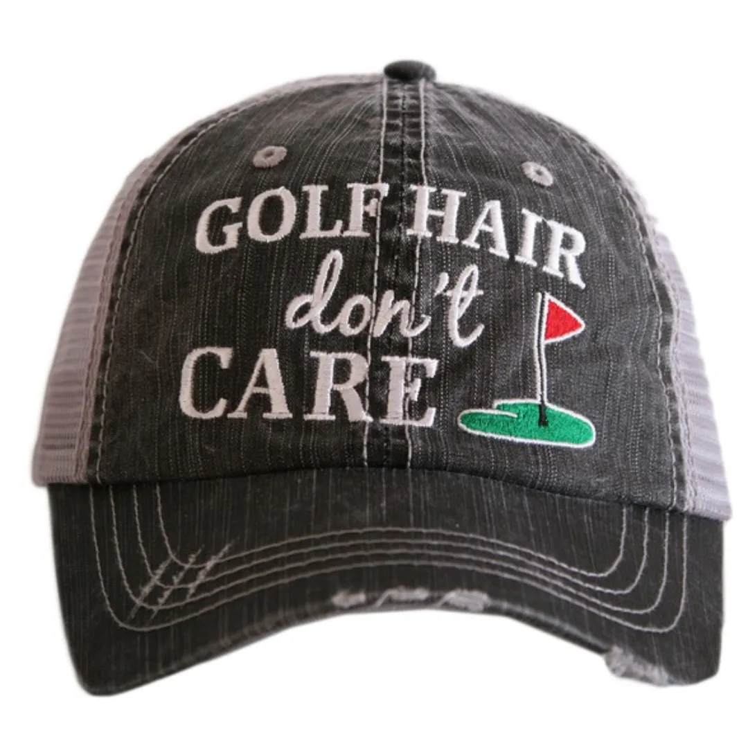 Golf Hair Don't Care Trucker Hat (Grey)