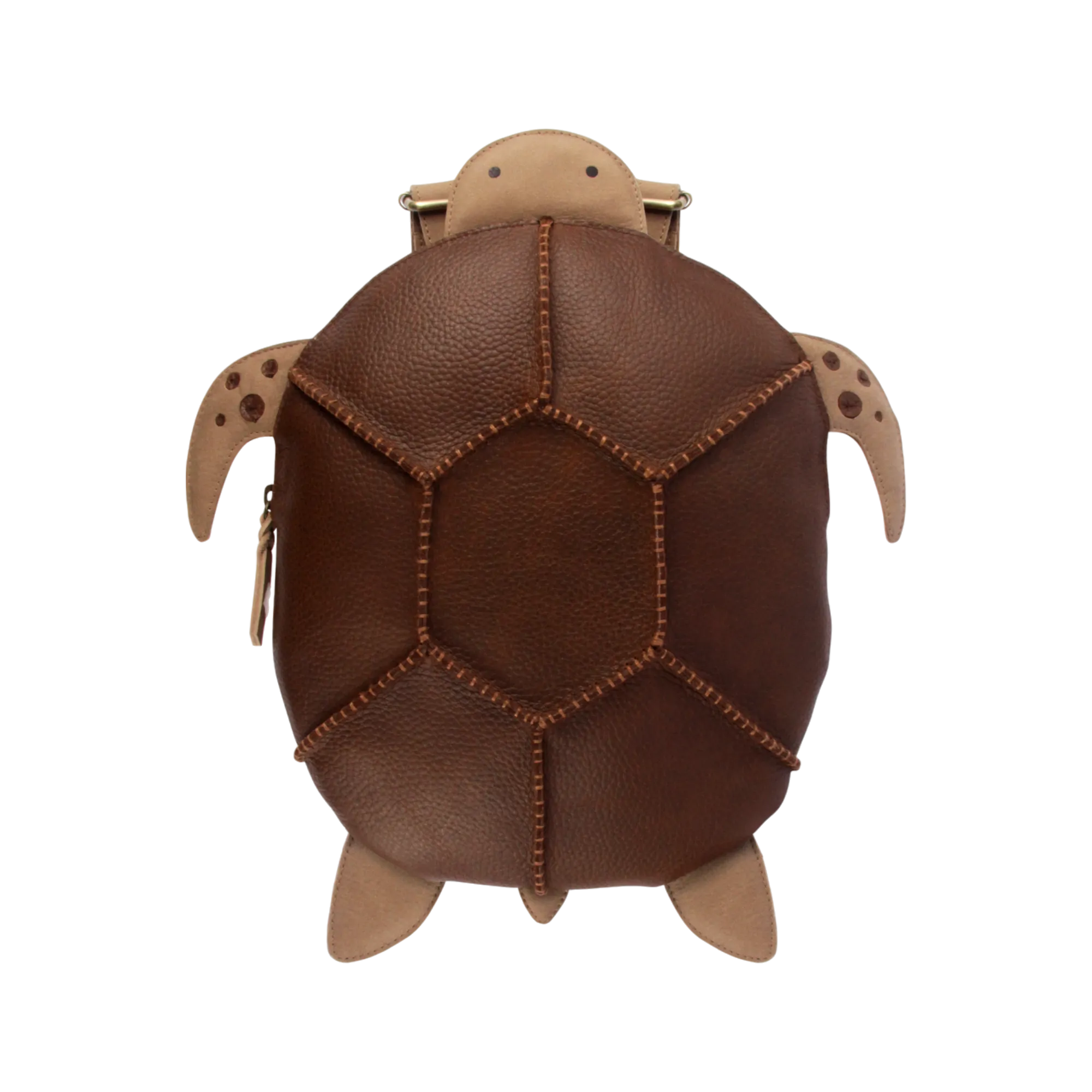 Gozo Schoolbag | Turtle | Brown Grain Leather