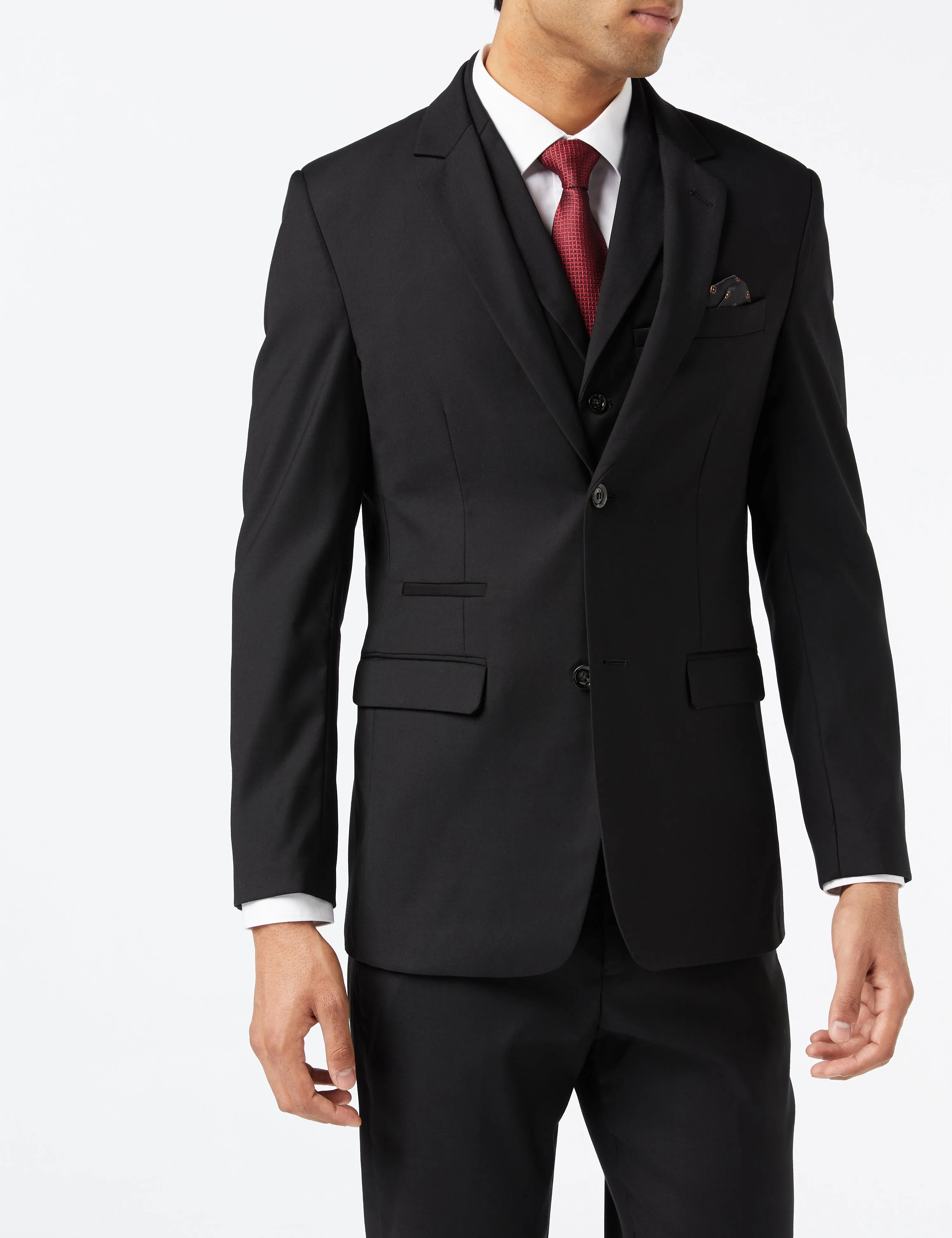 GRAHAM - BLACK SINGLE BREASTED BUSINESS SUIT