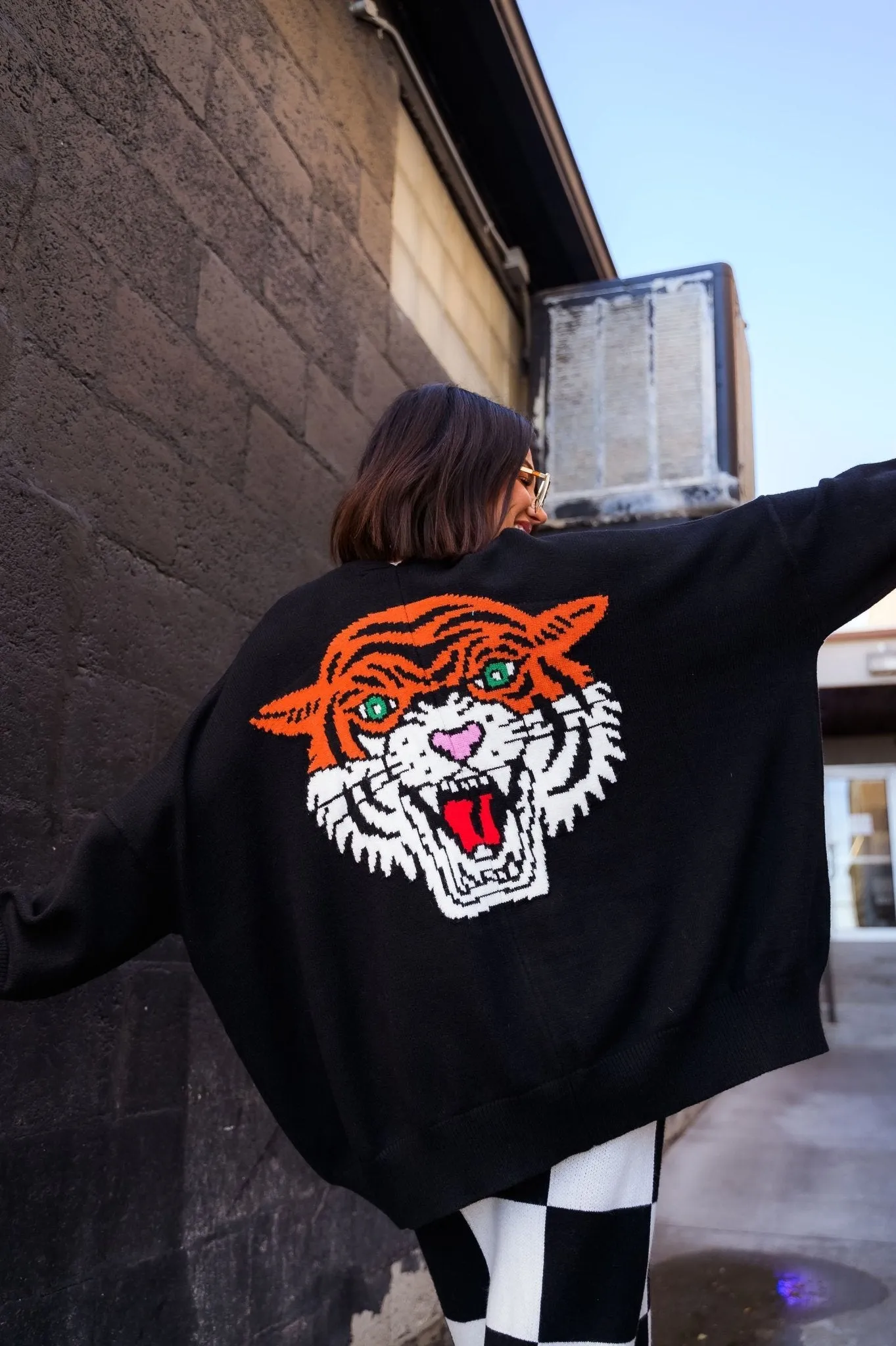 Hear Me Roar Oversized Tiger Cardigan