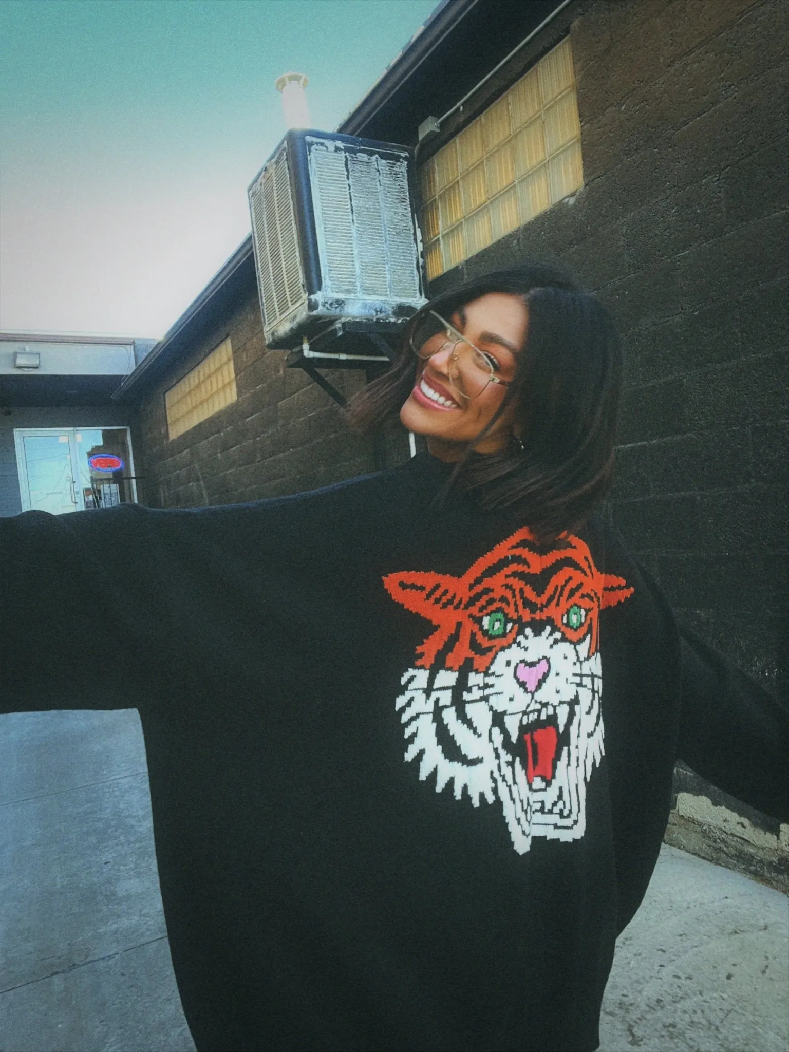 Hear Me Roar Oversized Tiger Cardigan