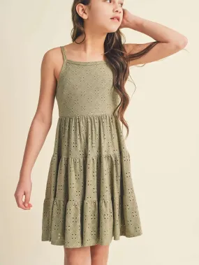 Heart & Arrow Tiered Eyelet Dress