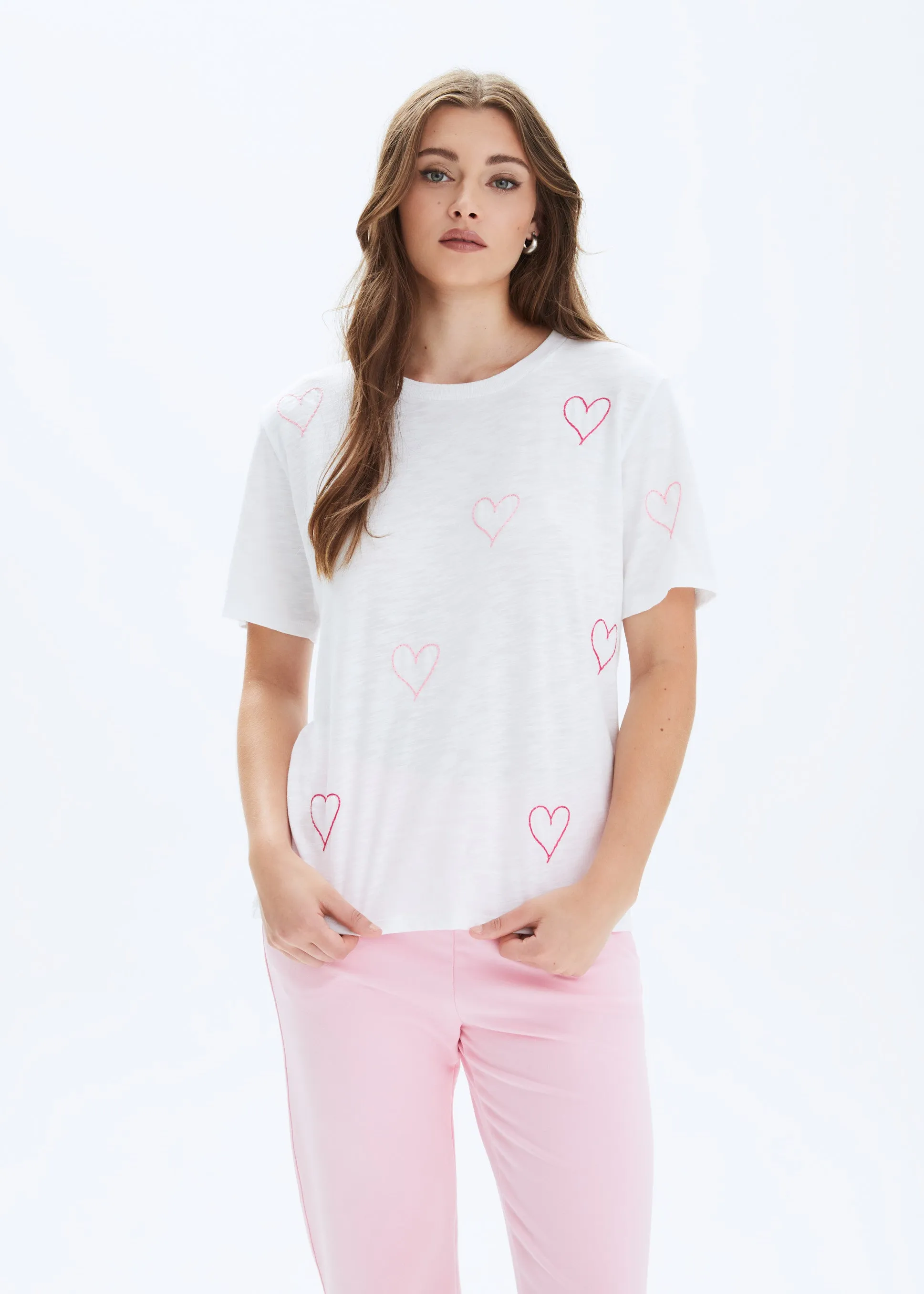 HEART STITCH WIDE T-SHIRT