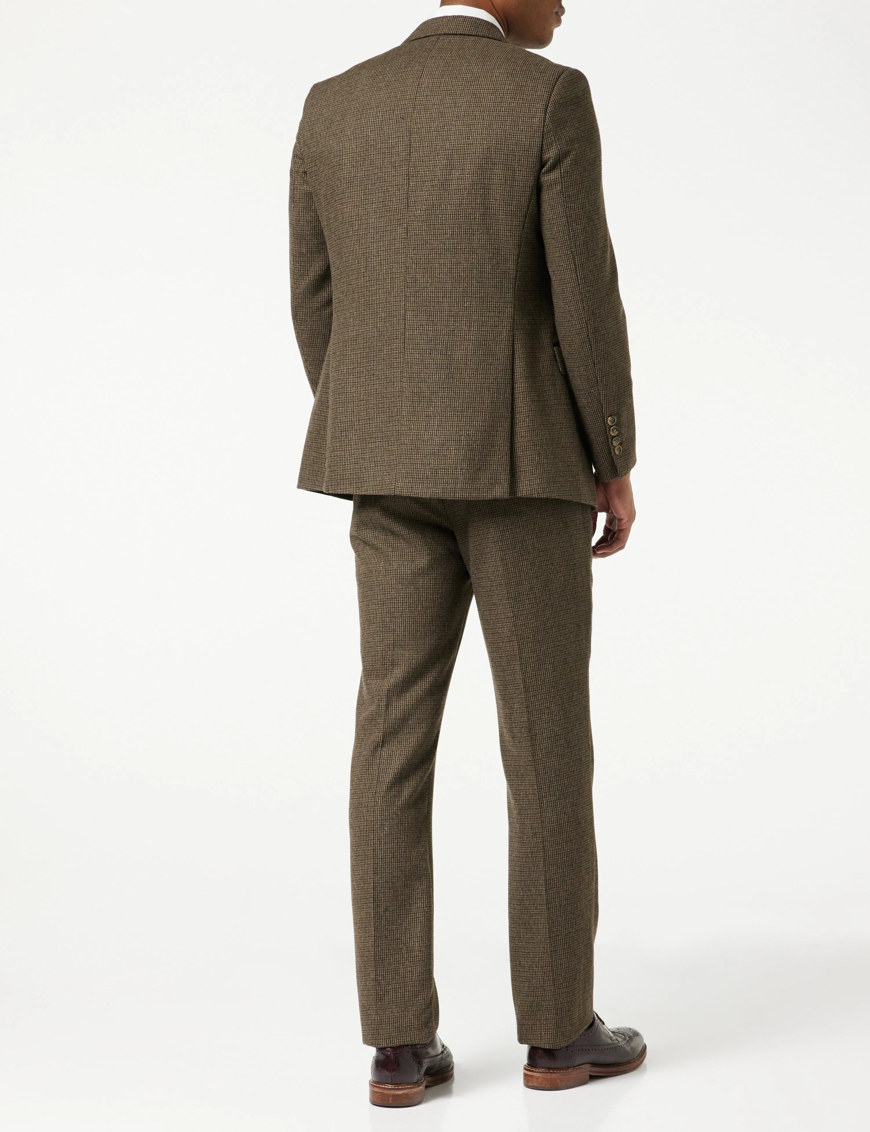 HERVE - BROWN HOUNDSTOOTH TWEED SUIT