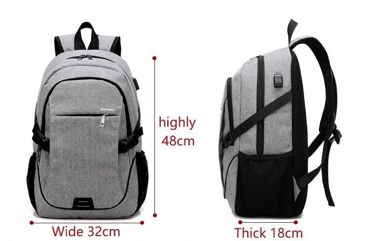 High Density and Water Repellent Multi Layer Compartment Computer Backpack