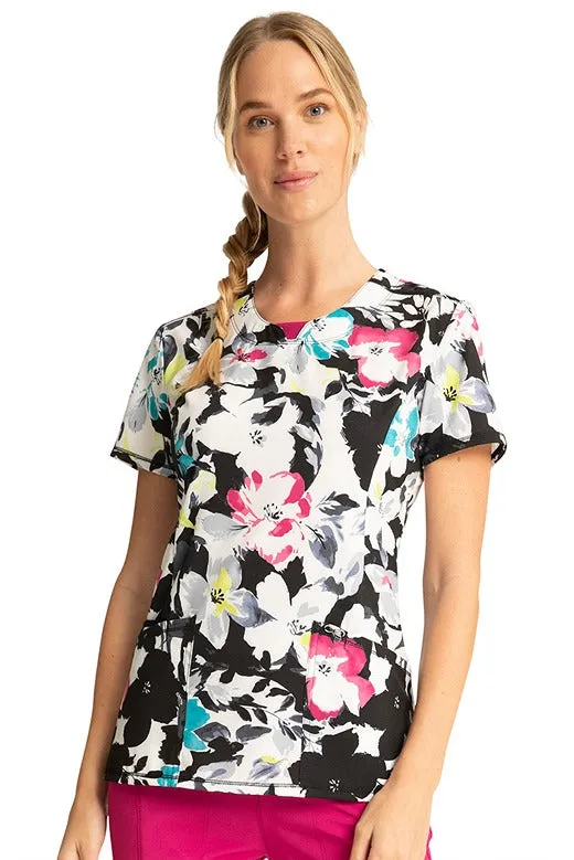 Infinity Women's Round Neck Print Top | Inky Garden