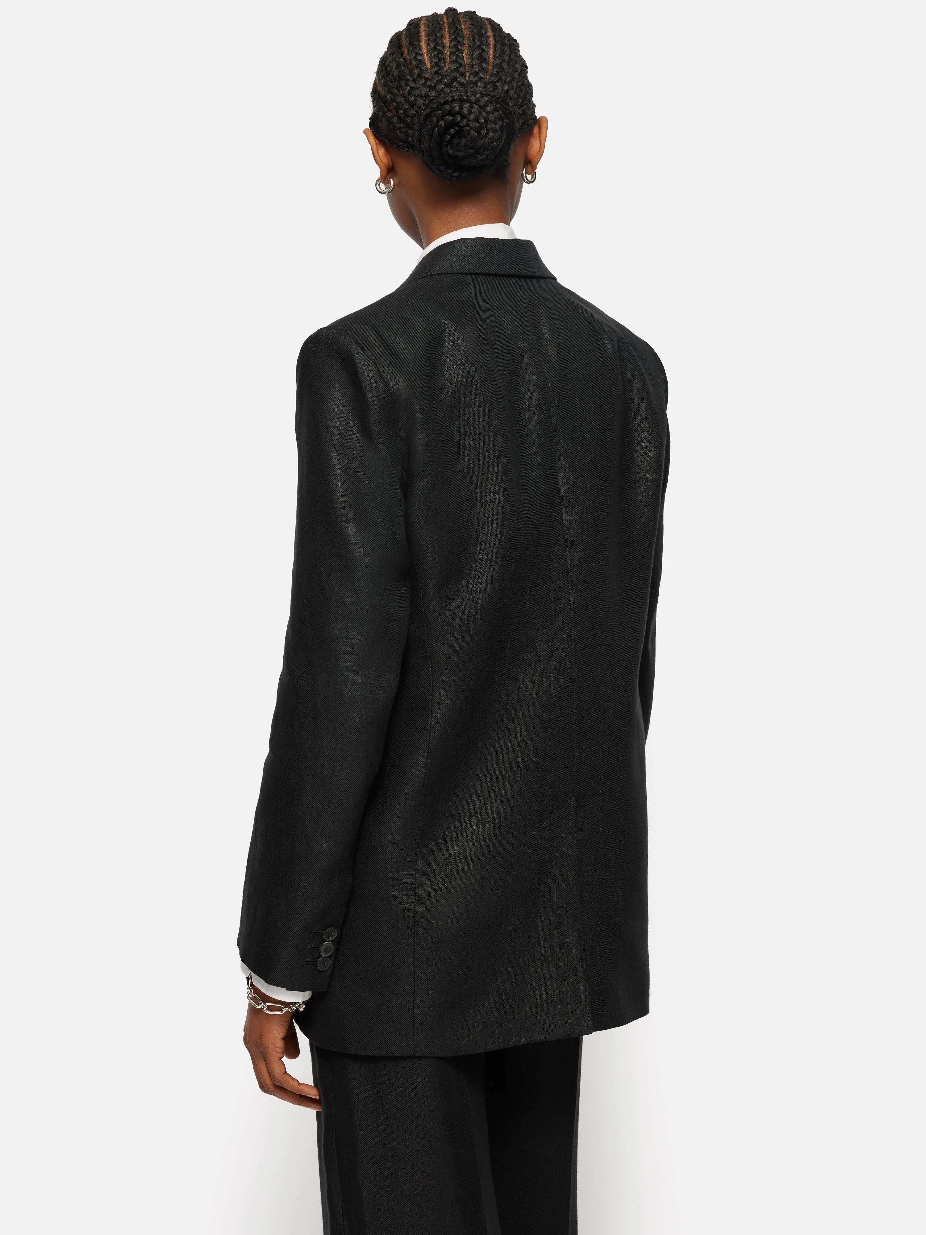 Irish Linen Twill Gibson Jacket | Black