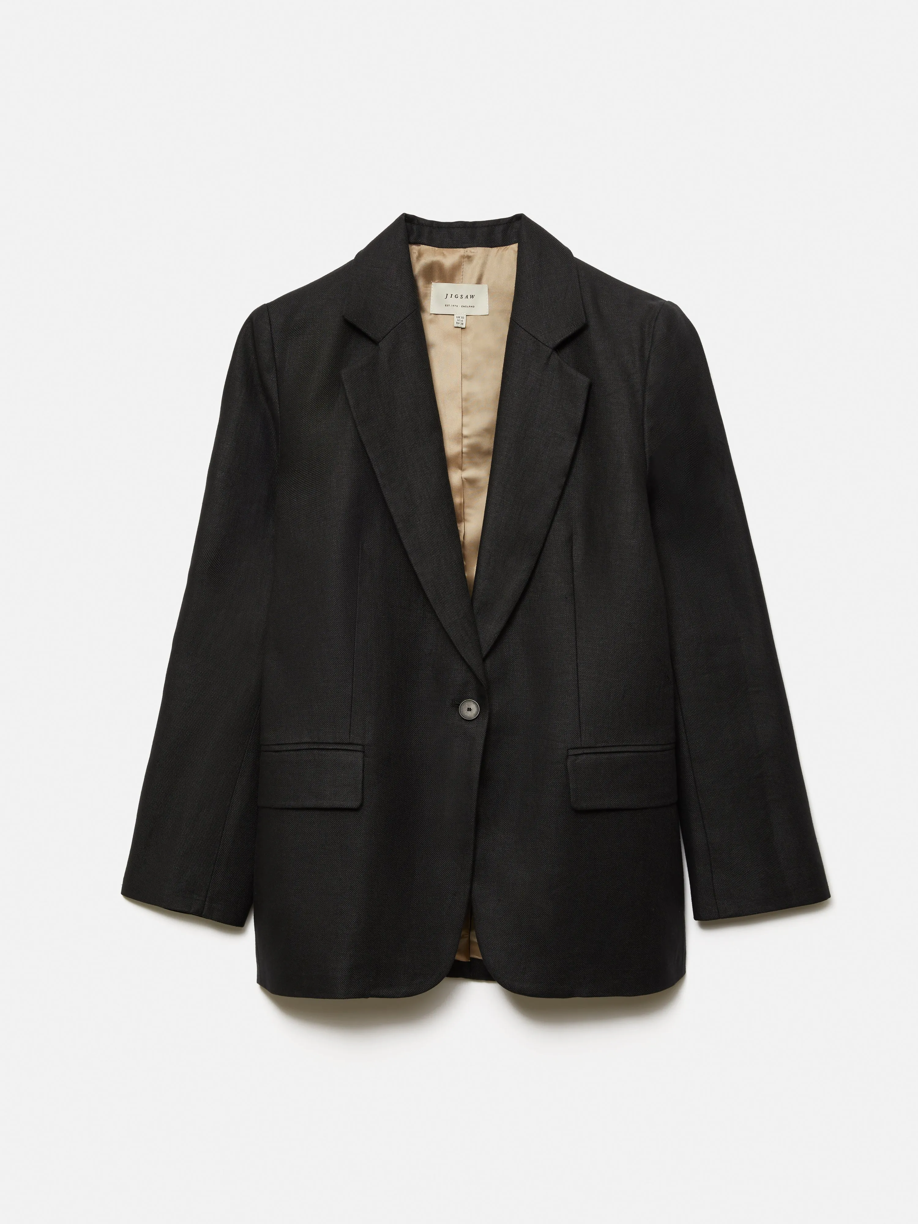 Irish Linen Twill Gibson Jacket | Black