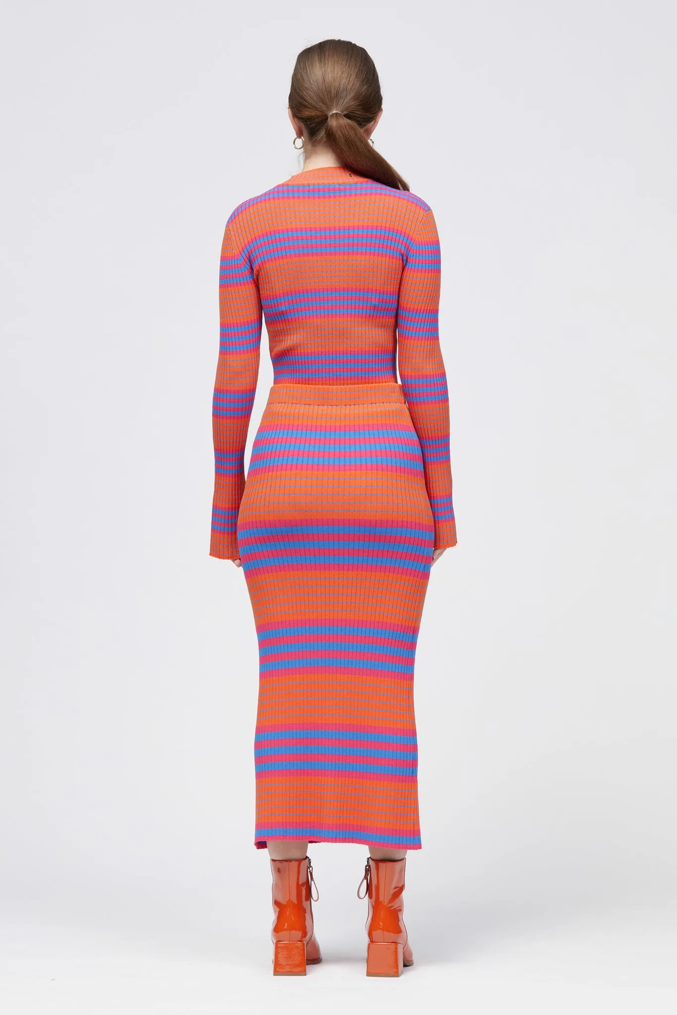 Kopalina Skirt Blue/Pink/Orange Stripe