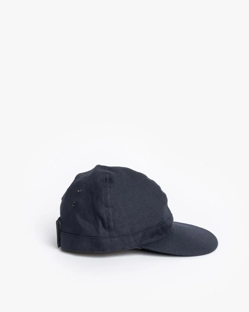 Linen Scout Cap in Navy