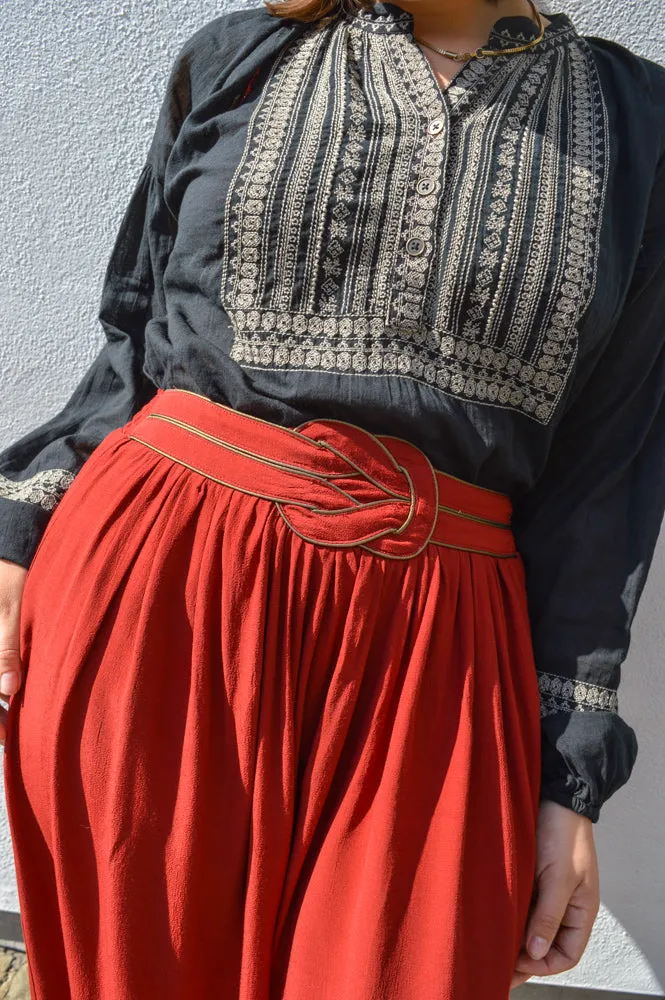 Louizon Geneve Bordeaux Skirt