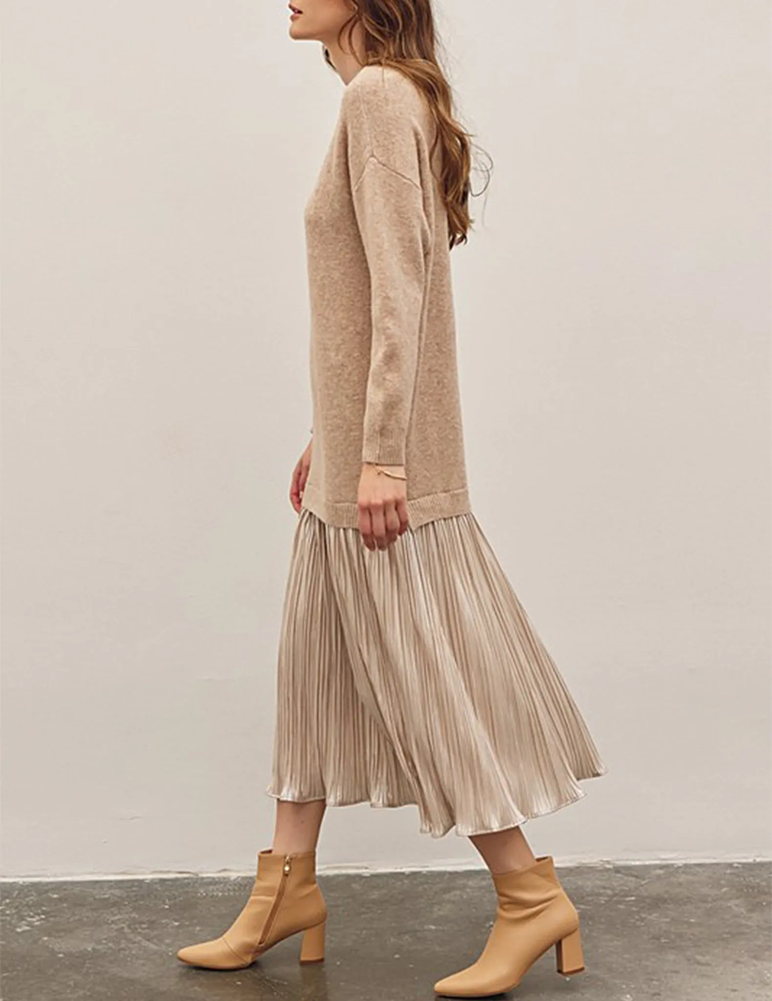 Luisa Drop Waist Sweater Dress