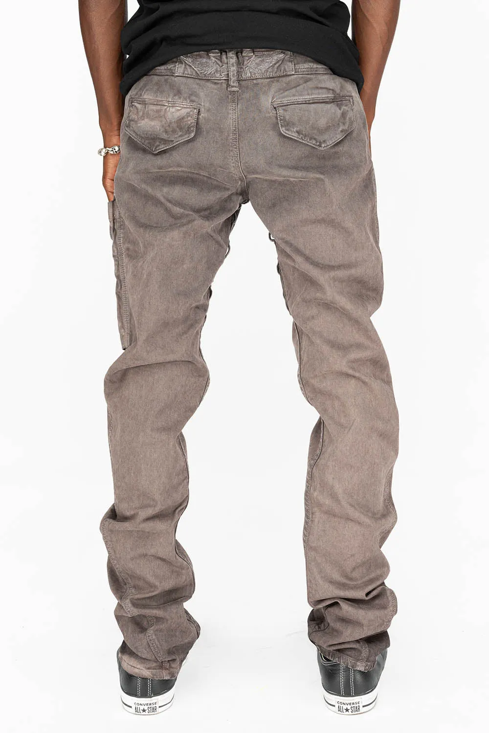 MENS TECHNIQUE CARGO PANTS IN COTTON CHOCOLALE