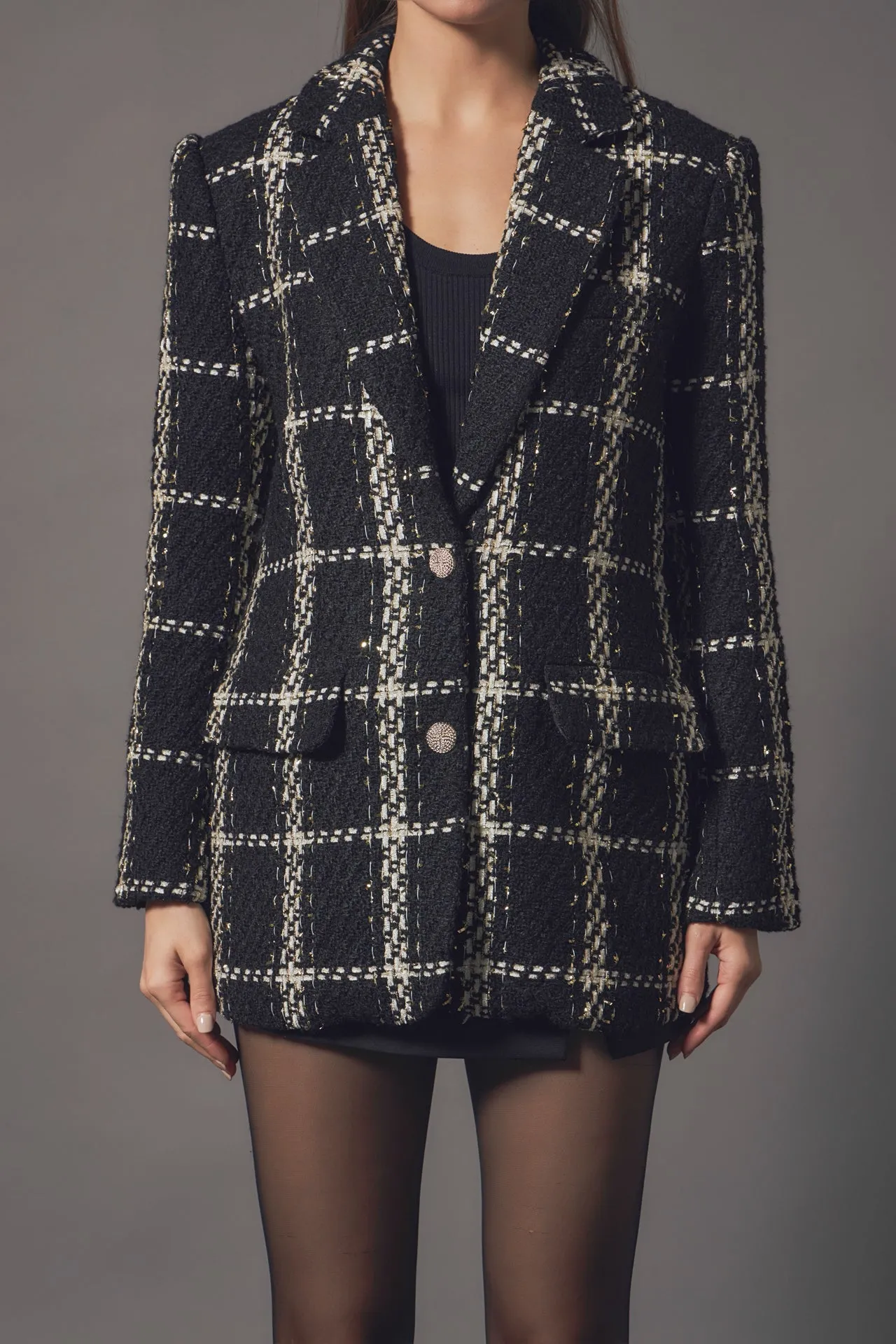 Premium Oversized Boucle Blazer