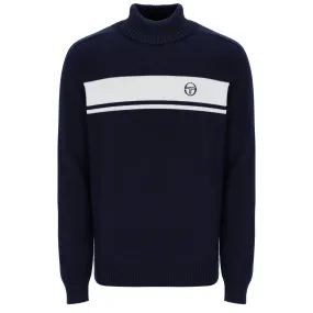 Sergio Tacchini Men's Damarindo Turle Neck Jumper Maritime Blue