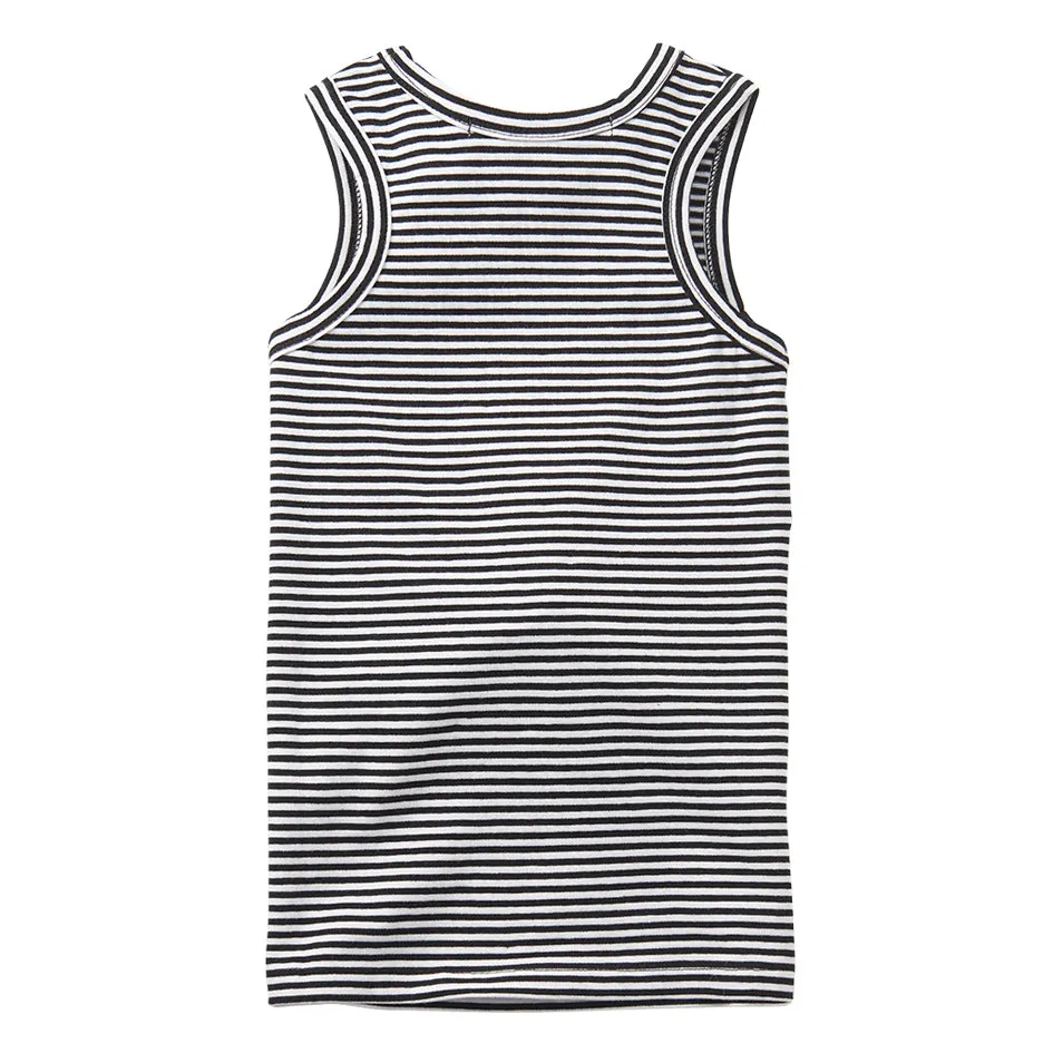 Singlet Black/White Stripes