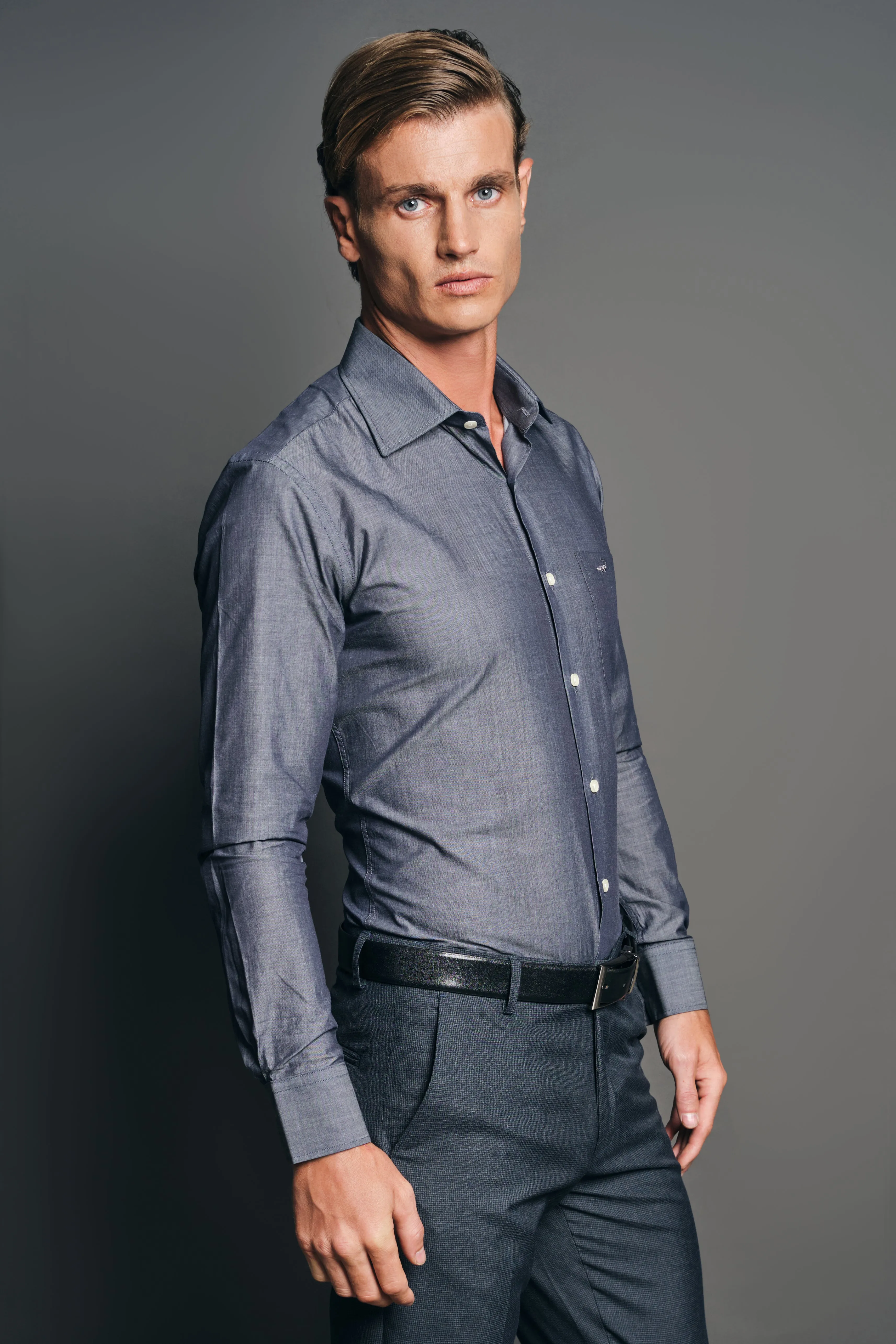 Slim Fit Long sleeves-Formal Shirts-Astral Aura