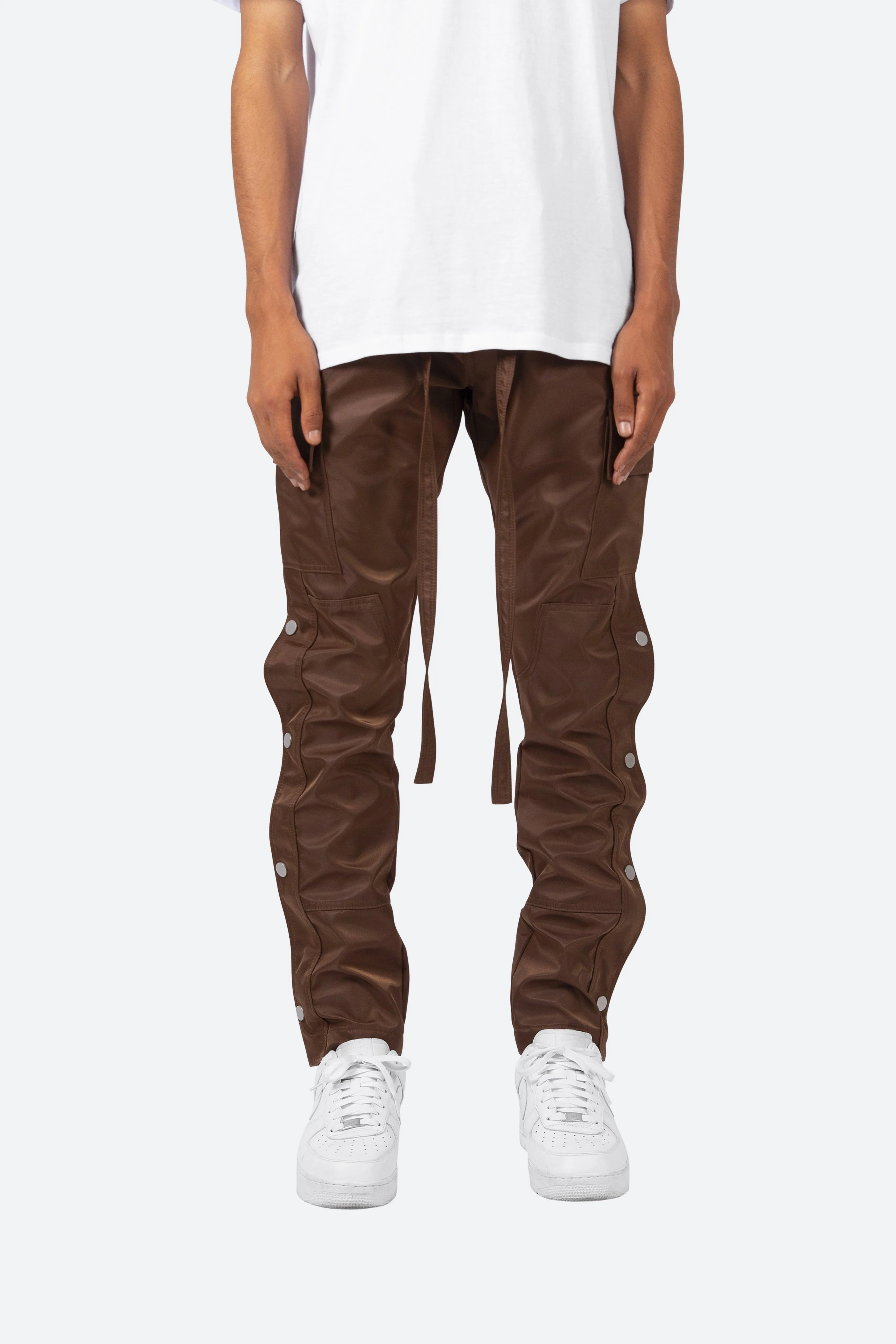 Snap Zipper II Cargo Pants - Brown