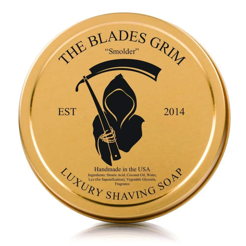 The Blades Grim Gold Luxury Shaving Soap - "Smolder"