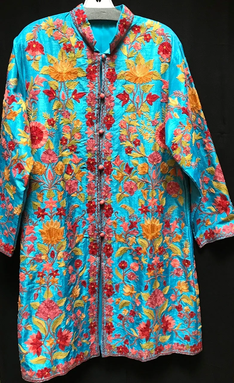 TIENDA HO HAND EMBROIDERED CASHMER AND SILK COAT was 300.00