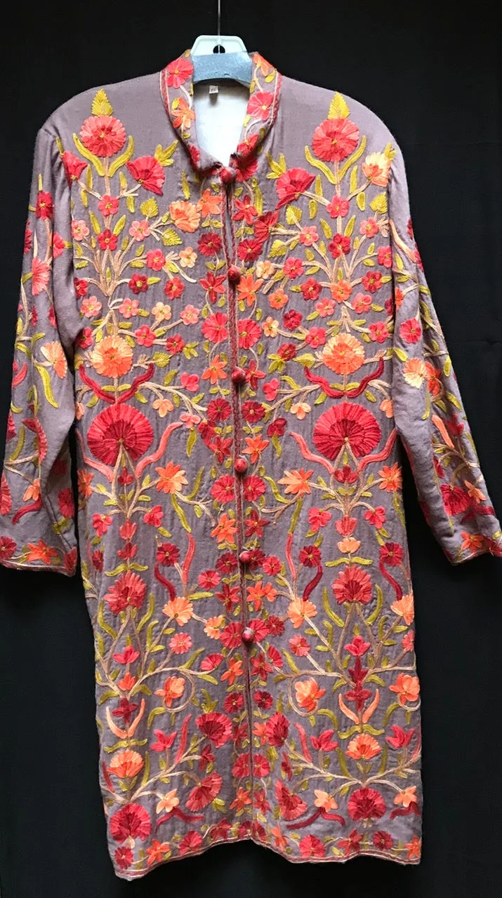 TIENDA HO HAND EMBROIDERED CASHMER AND SILK COAT was 300.00