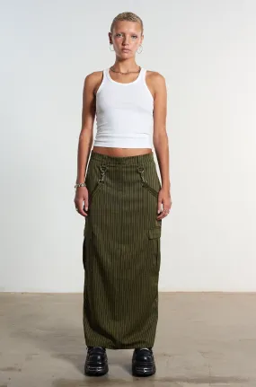 Villain Pinstripe Maxi Skirt