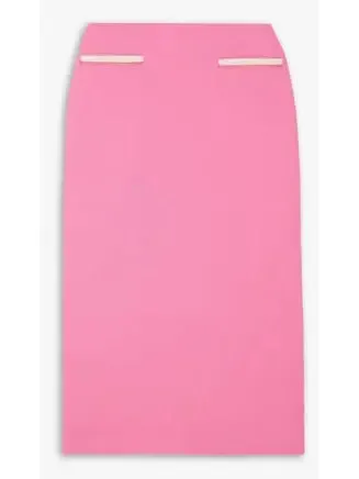 Women’s Bicolor Crepe Blazer and Skirt Set in Bubblegum Pink