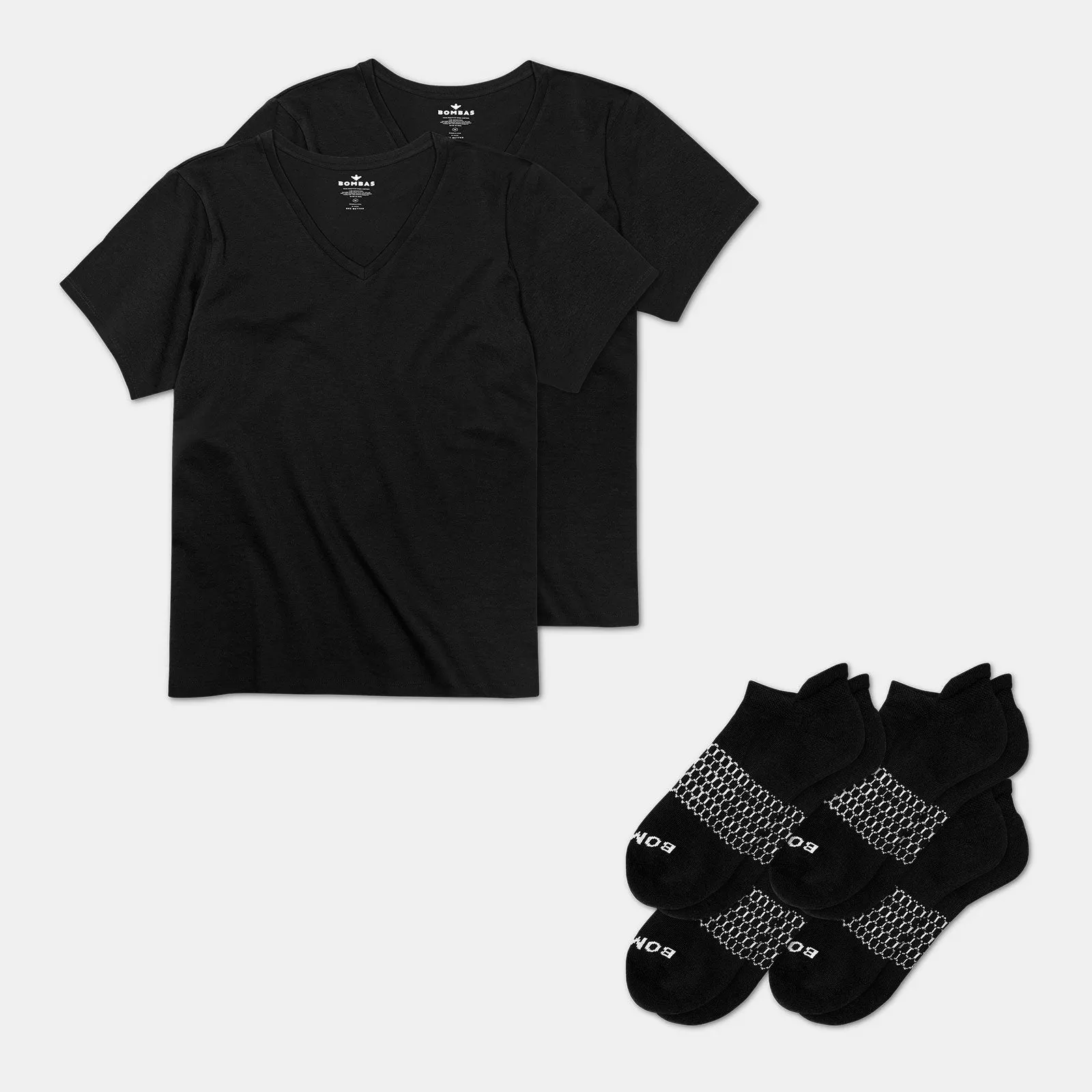 Women's V-Neck T-Shirt & Ankle Sock 6-Pack