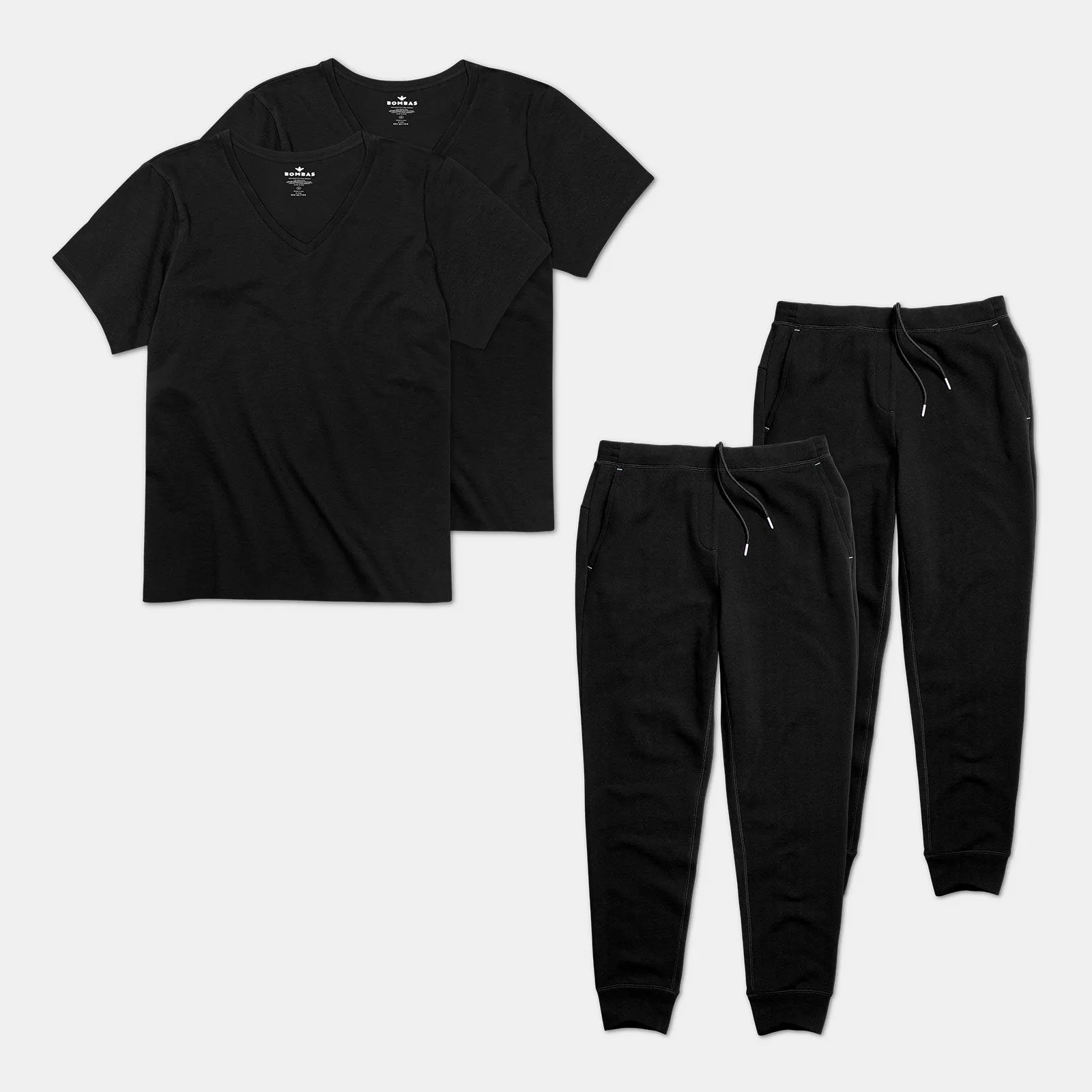 Women's V-Neck T-Shirt & Sweatpants 4-Pack