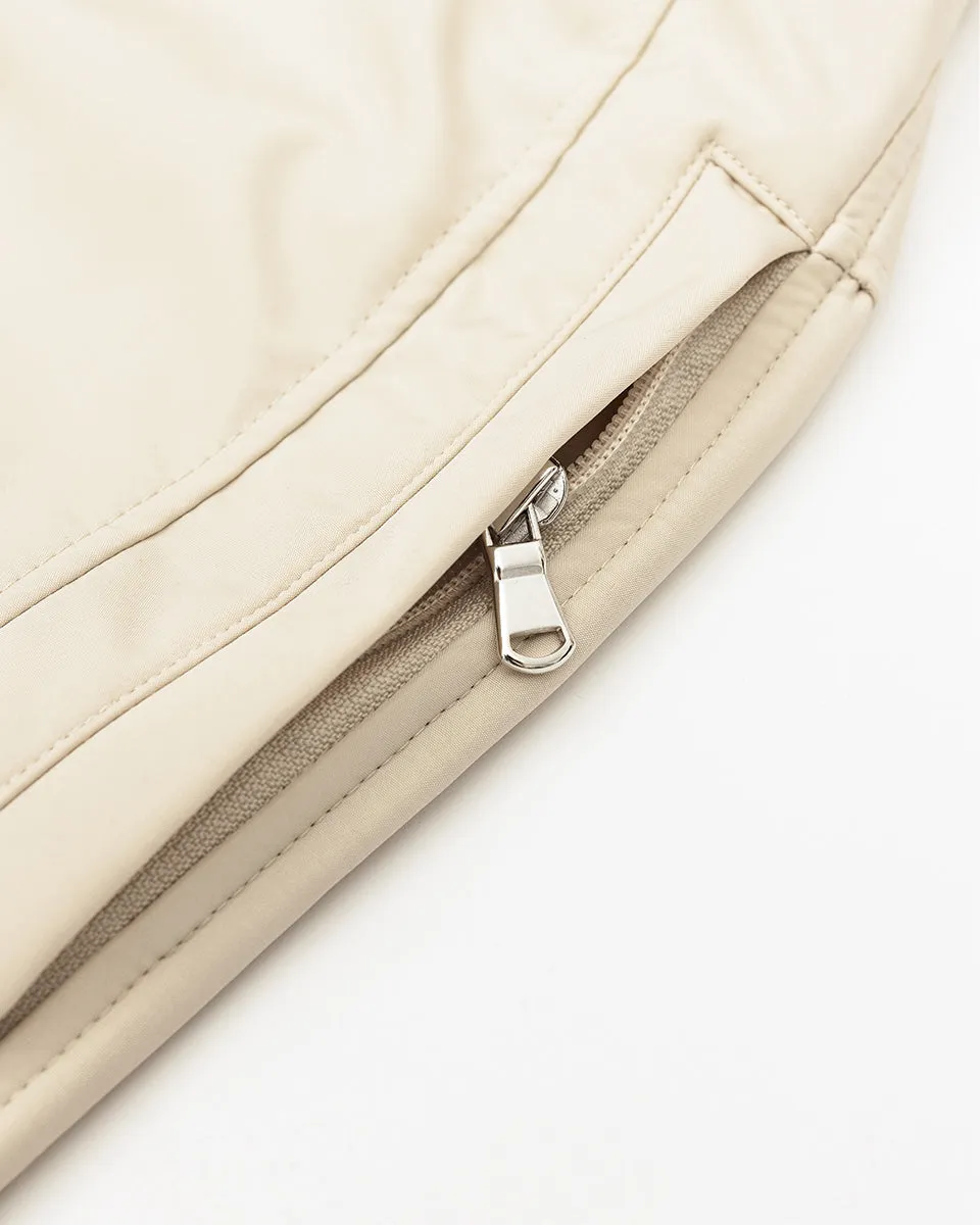 Zip Cargo Pant - Cream